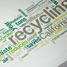 One Earth Recycling Word Cloud