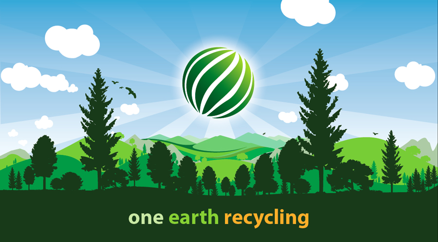 One Earth Recycling Large Scale Banner