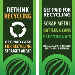 One Earth Recycling Flag Banners
