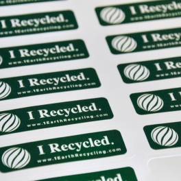 I Recycled Stickers
