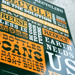 One Earth Type Poster